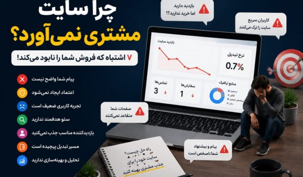 چرا سایت مشتری نمی‌آورد و چگونه فروش سایت را افزایش دهیم